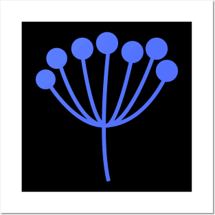 Blue XNovaOnyx | Blue Flower Simple Design Posters and Art